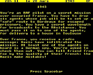 French On The Run (198x)(Swift Software) screen shot game playing